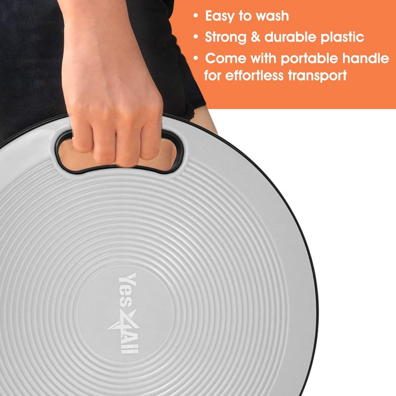 Yes4All Plastic Wobble Balance Board-Round Balance Trainer Board, Wobble Board for Standing Desk, Core Training, Home Gym Workout - Image 3